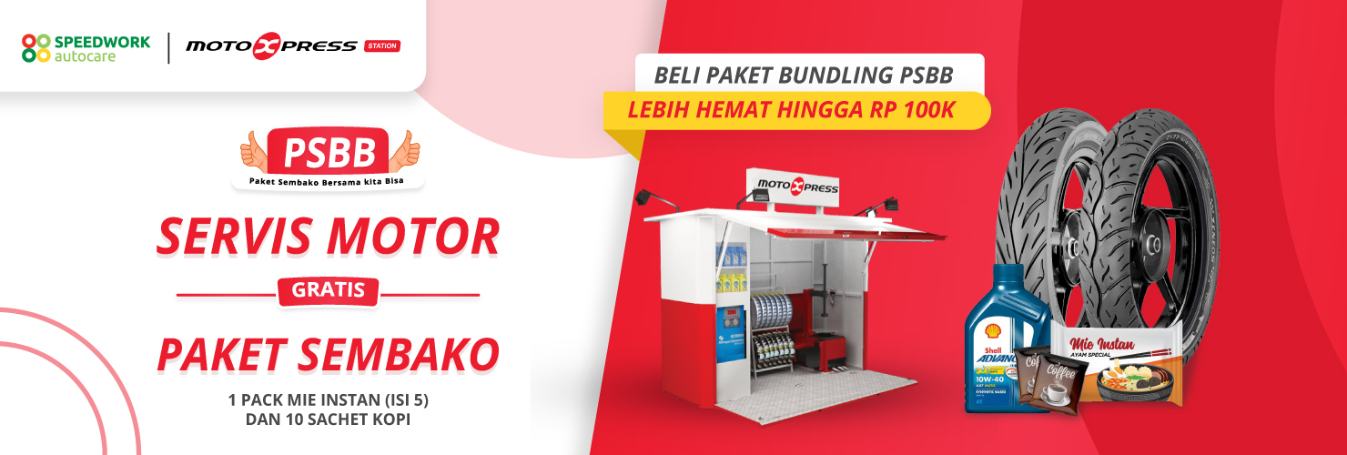 Paket bundling di MotoXpress Station langsung mendapatkan paket sembako!