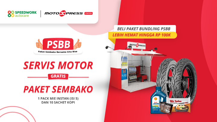 Paket bundling di MotoXpress Station langsung mendapatkan paket sembako!