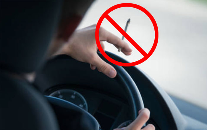 Dilarang merokok sambil berkendara